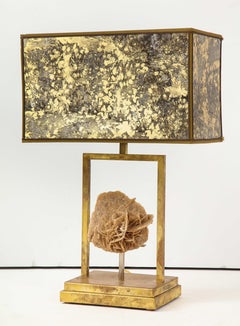 Modern Desert Rose Brass Lamp