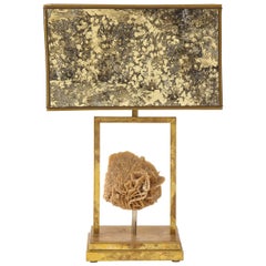 Modern Desert Rose Brass Lamp