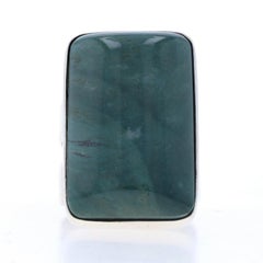 Desert Rose Trading Co. Bague solitaire cocktail en jaspe 925 rectangulaire