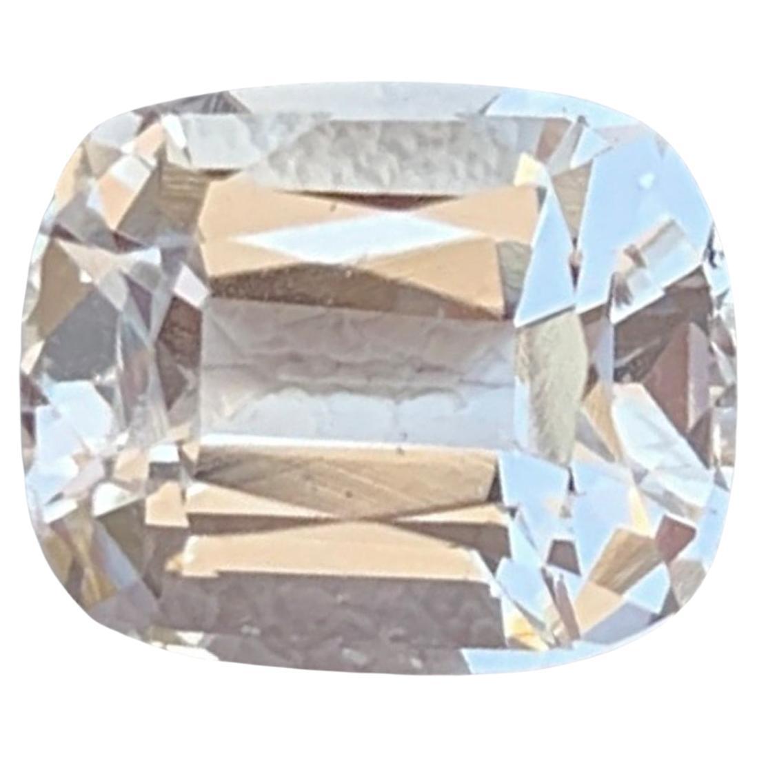 Desert Sand Natural Morganite Gemstone Cushion Cut 1.90 Carat Pakistan Origin