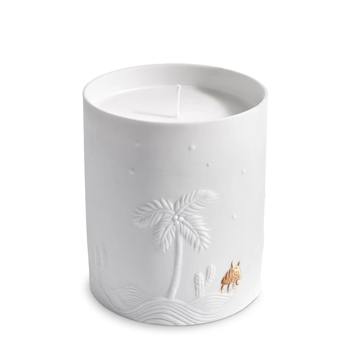 Hand-Crafted Desert White Candle For Sale
