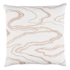 Desert Wind Embroidery Pillow in Sandstone 22 x 22"