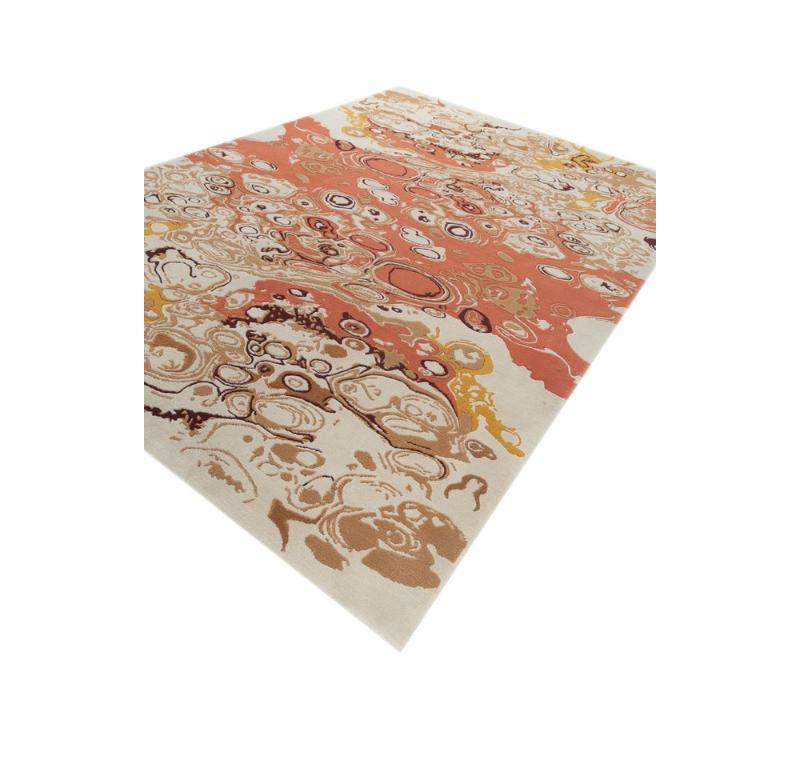 Presenting an exquisite masterpiece from our stunning Aprezo collection, this handmade rug seamlessly blends traditional craftsmanship with contemporary design, offering a visual narrative. This hand knotted rug presents a mesmerizing pattern in