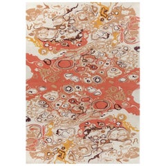 Deserted Ripples Snow White & Indian Tan 180x270 cm Tappeto annodato a mano
