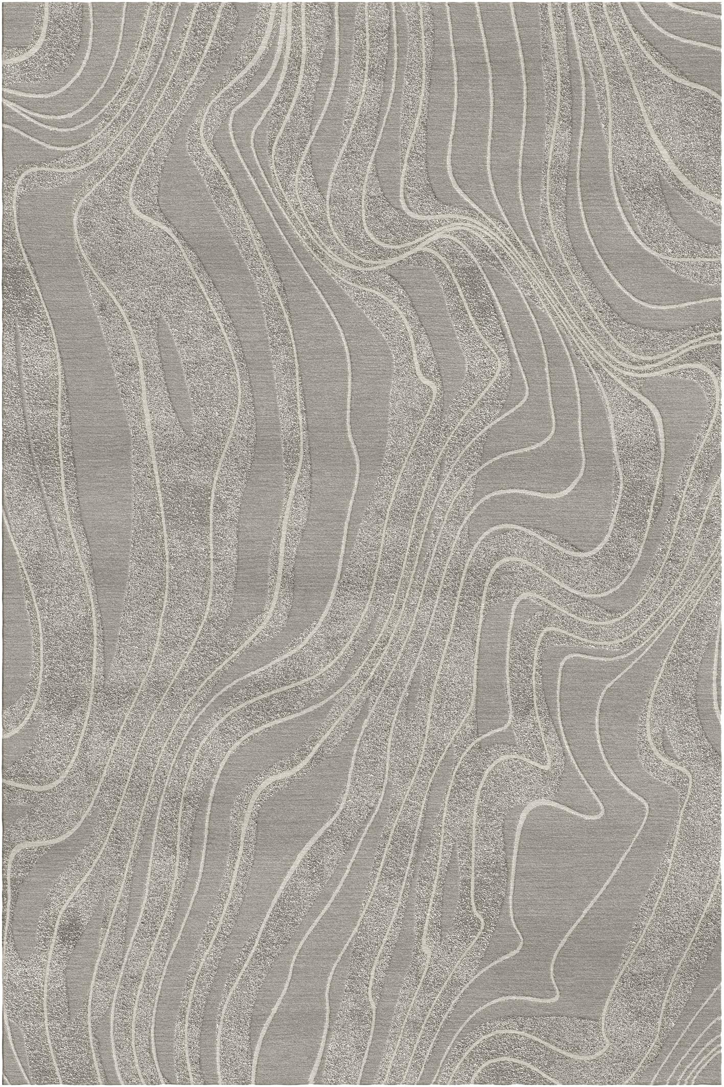 Tapis Deserto I de Giulio Brambilla
Dimensions : D 300 x L 200 x H 1,5 cm
MATERIAL : laine NZ, soie de bambou
Disponible en d'autres couleurs.

Un motif captivant de lignes sinueuses tourbillonnant sur un fond doux définit ce tapis sophistiqué qui