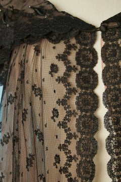 Deshabillé made of two lays of lace and tulle Lucie Ann Beverly Hills Circa 1950