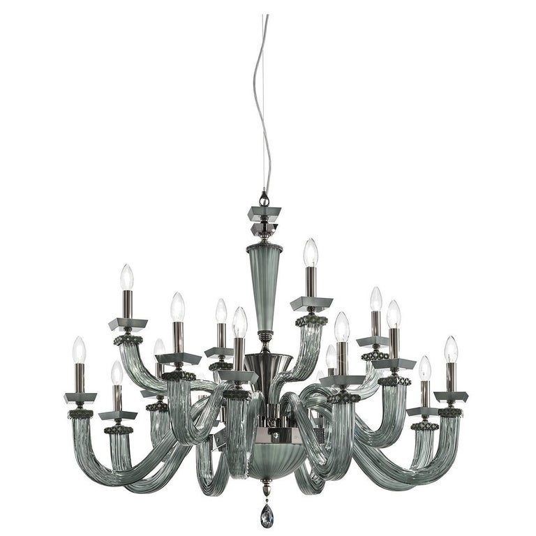 Desiderio Viridian Chandelier 16 Lights For Sale
