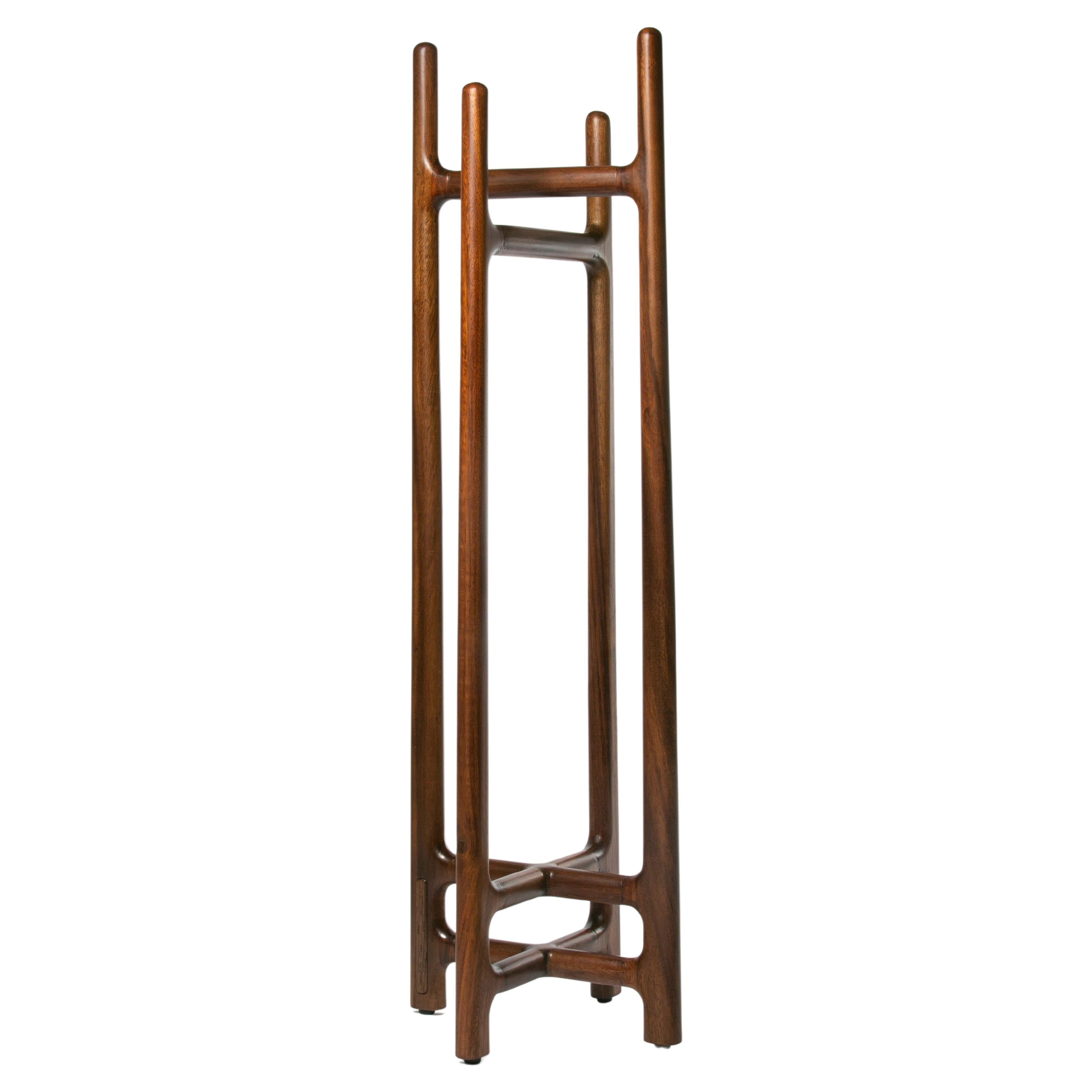 Desierto Coat Stand 120, Tropical Hardwood, Contemporary Mexican Design
