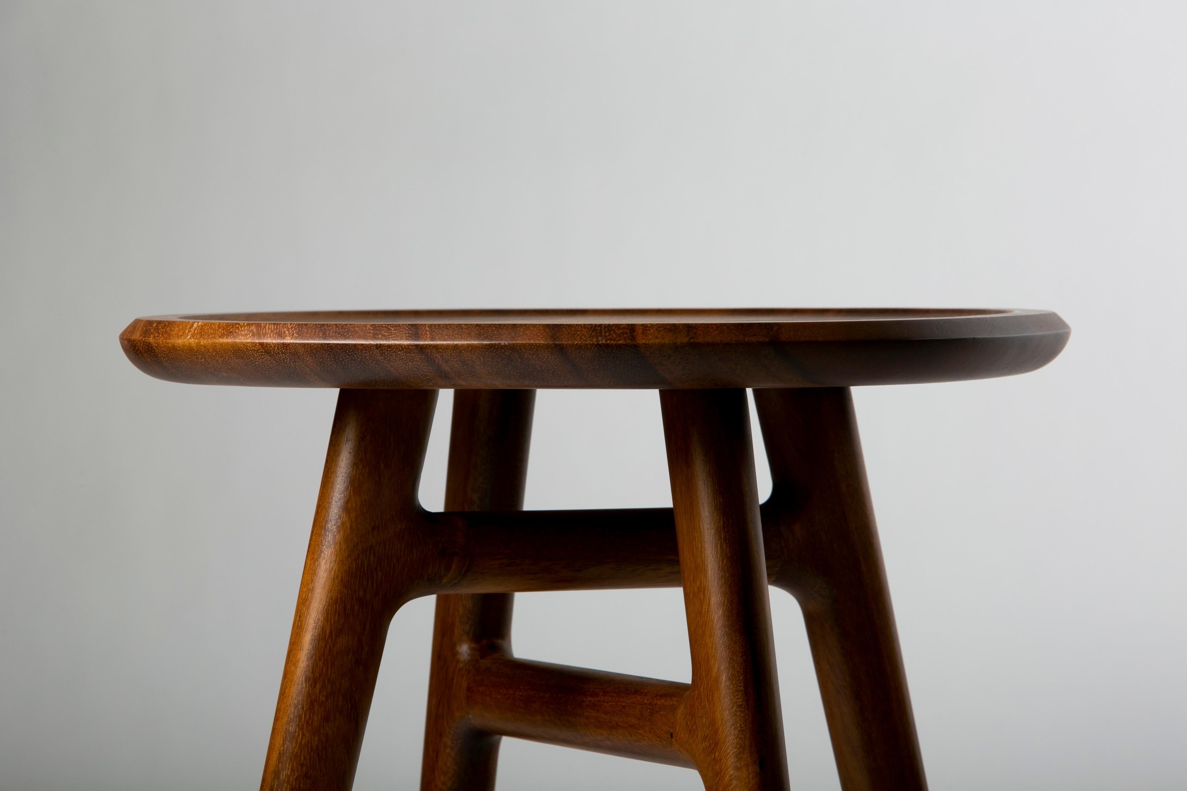 Desierto Sidetable 50, Tropical Hardwood, Design by Juskani Alonso In New Condition For Sale In Mexico City, MX