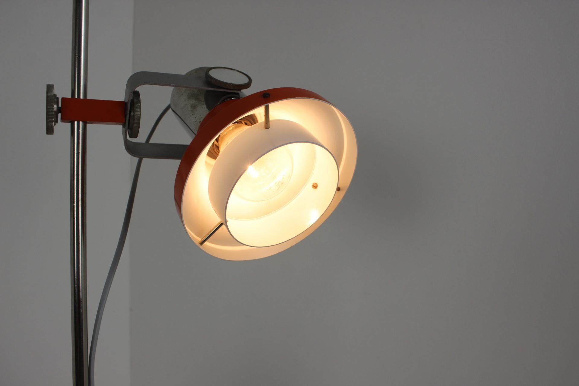 Design Adjustable Floor Lamp by Pavel Grus for Kamenicky Senov, 1970s For Sale 3