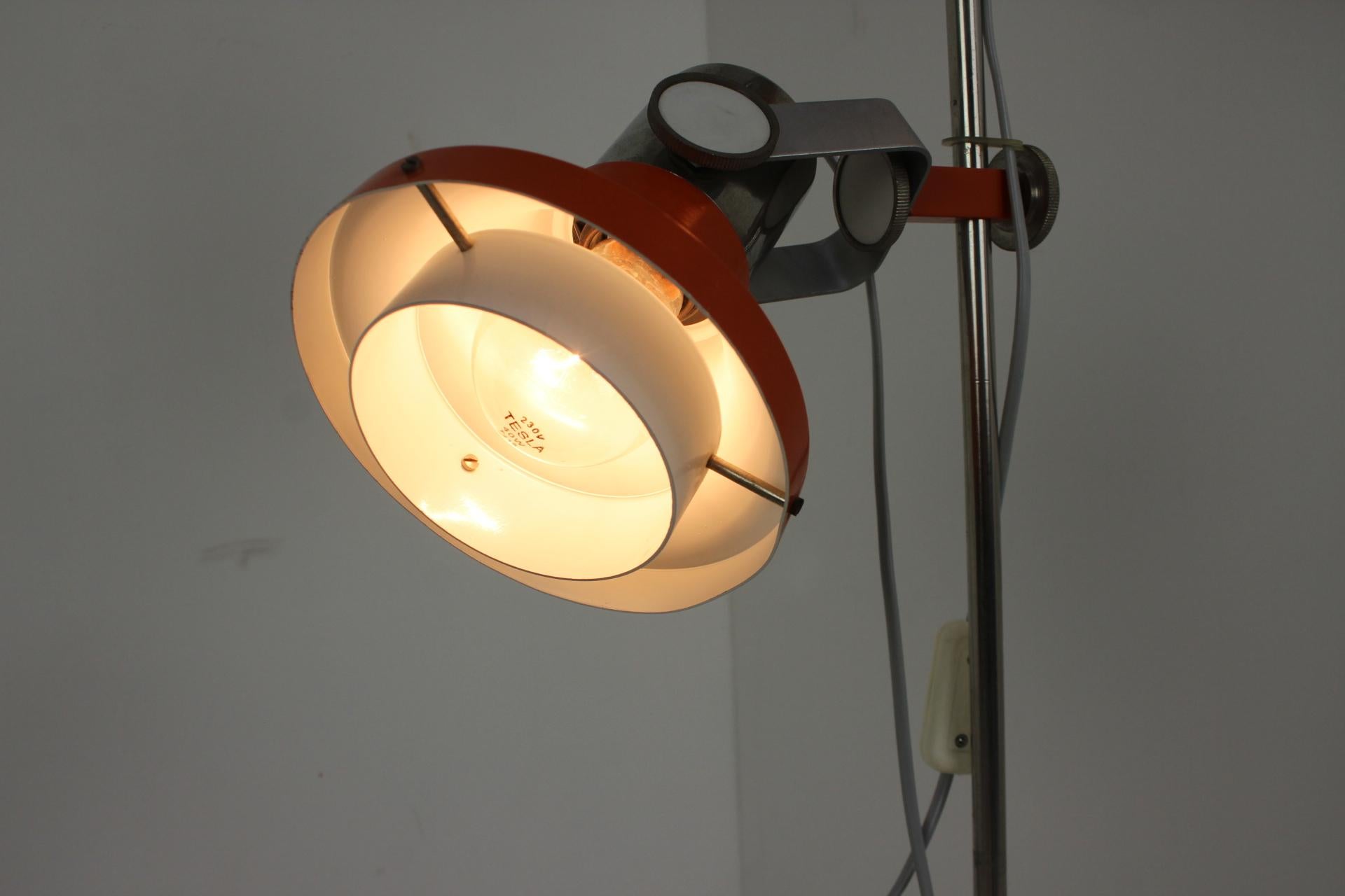 Design Adjustable Floor Lamp by Pavel Grus for Kamenicky Senov, 1970s For Sale 4
