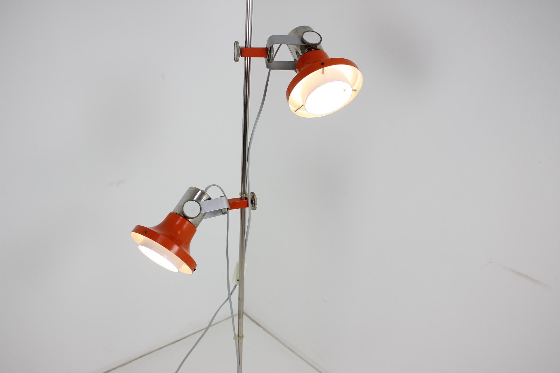 Design Adjustable Floor Lamp by Pavel Grus for Kamenicky Senov, 1970s For Sale 2