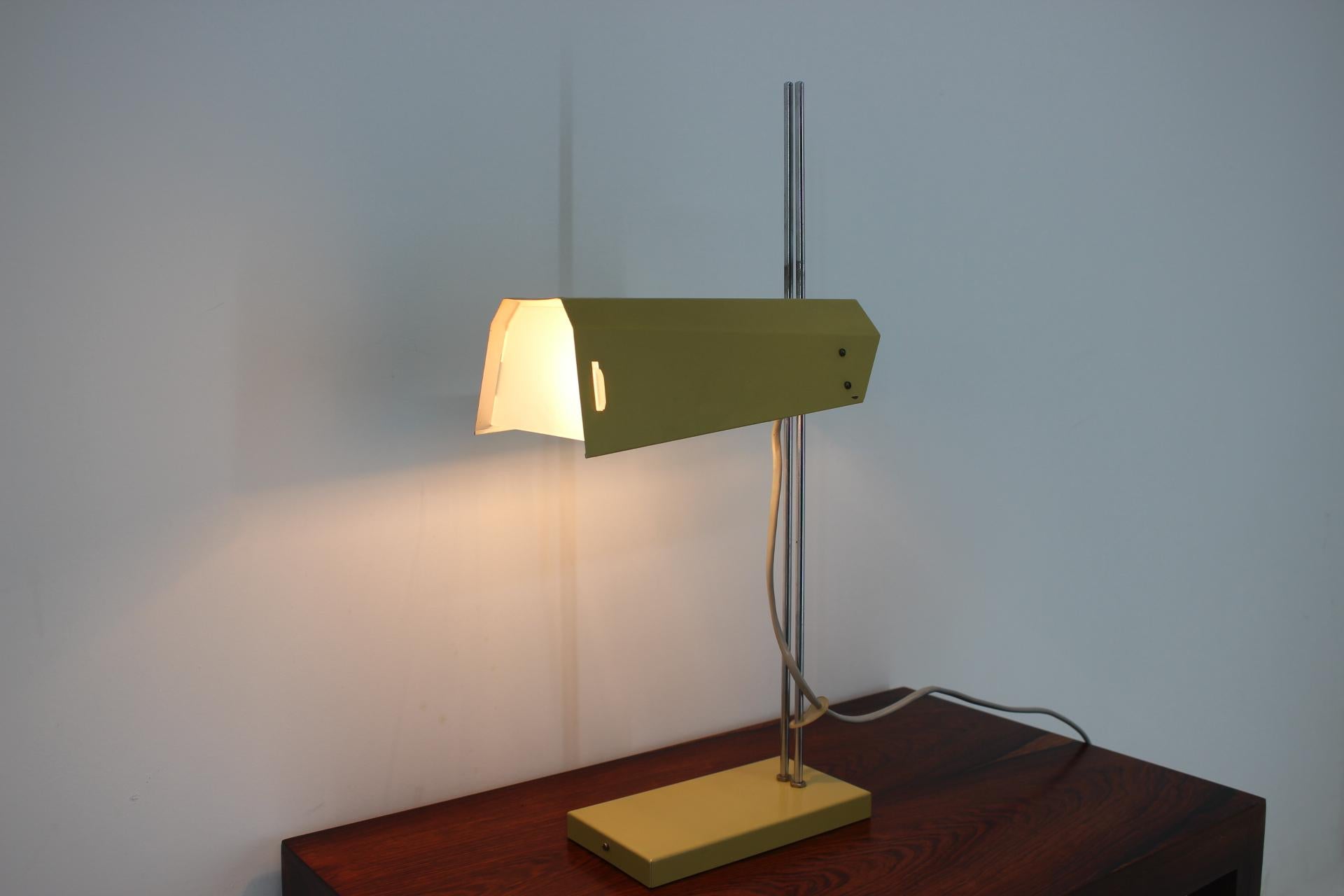 Czech Design Adjustable Midcentury Table Lamp by Lidokov, 1970s For Sale