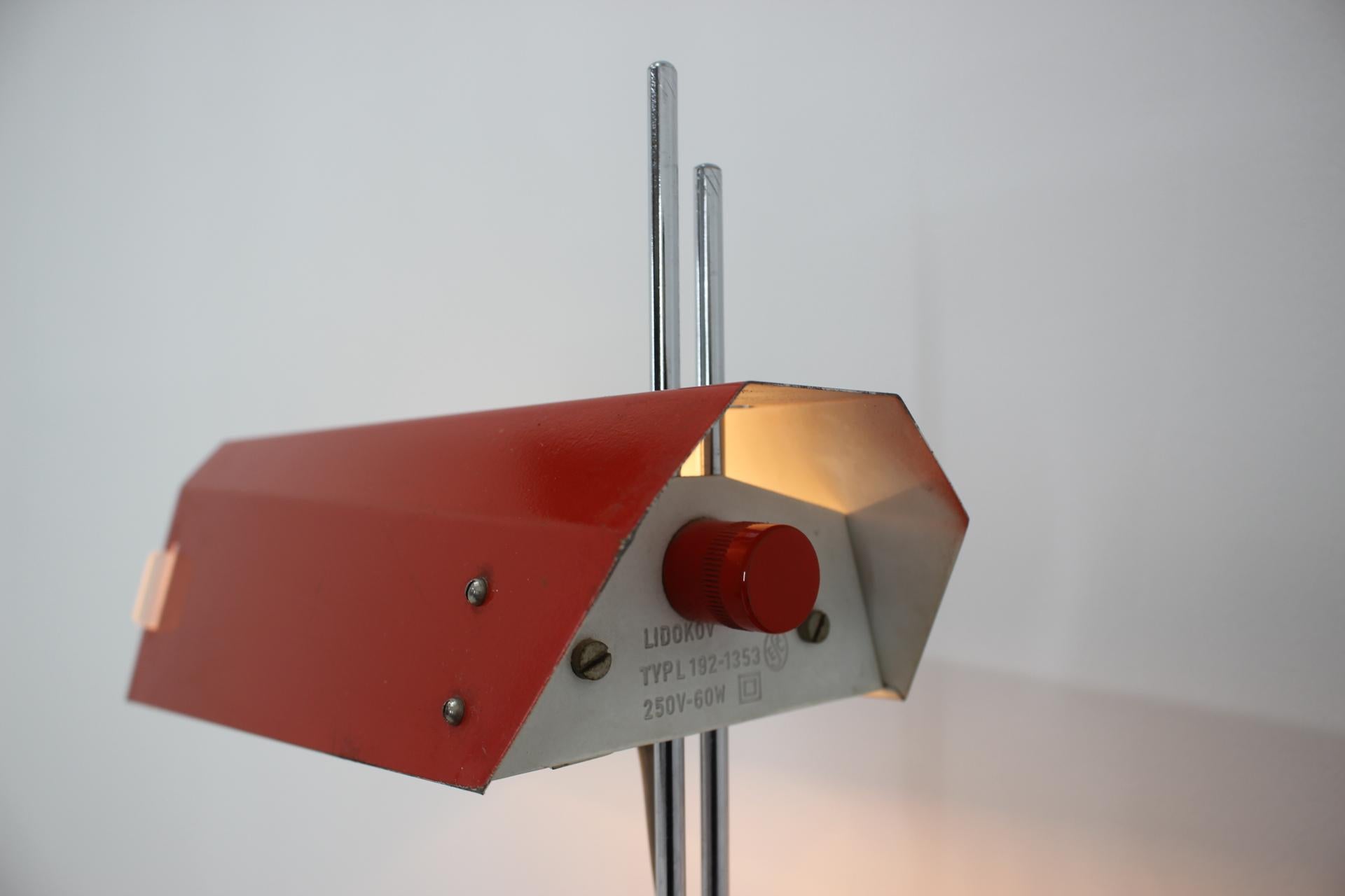 Czech Design Adjustable Midcentury Table Lamp by Lidokov, 1970s For Sale
