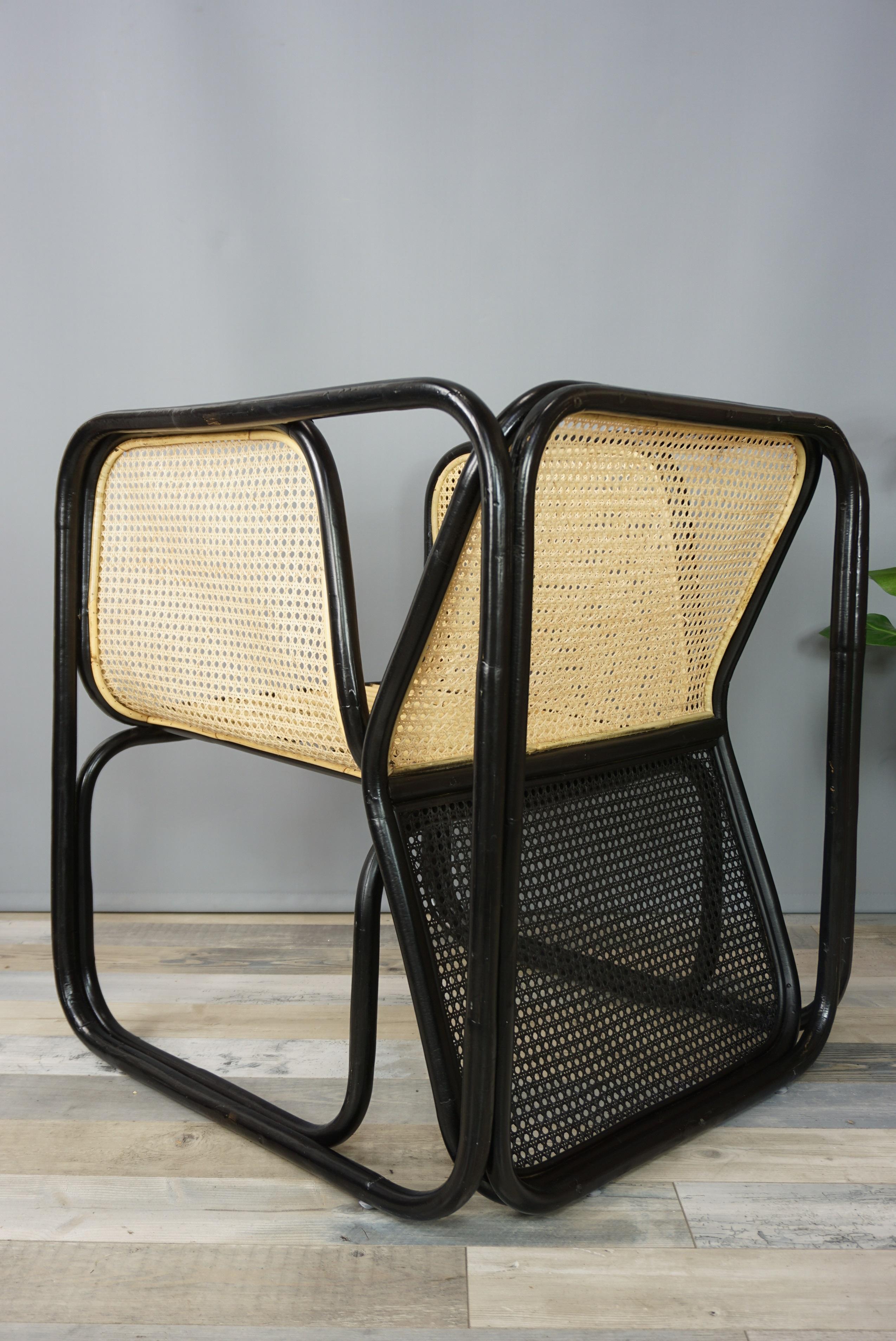 Design and Original Rattan and Wicker Lounge Armchair 2