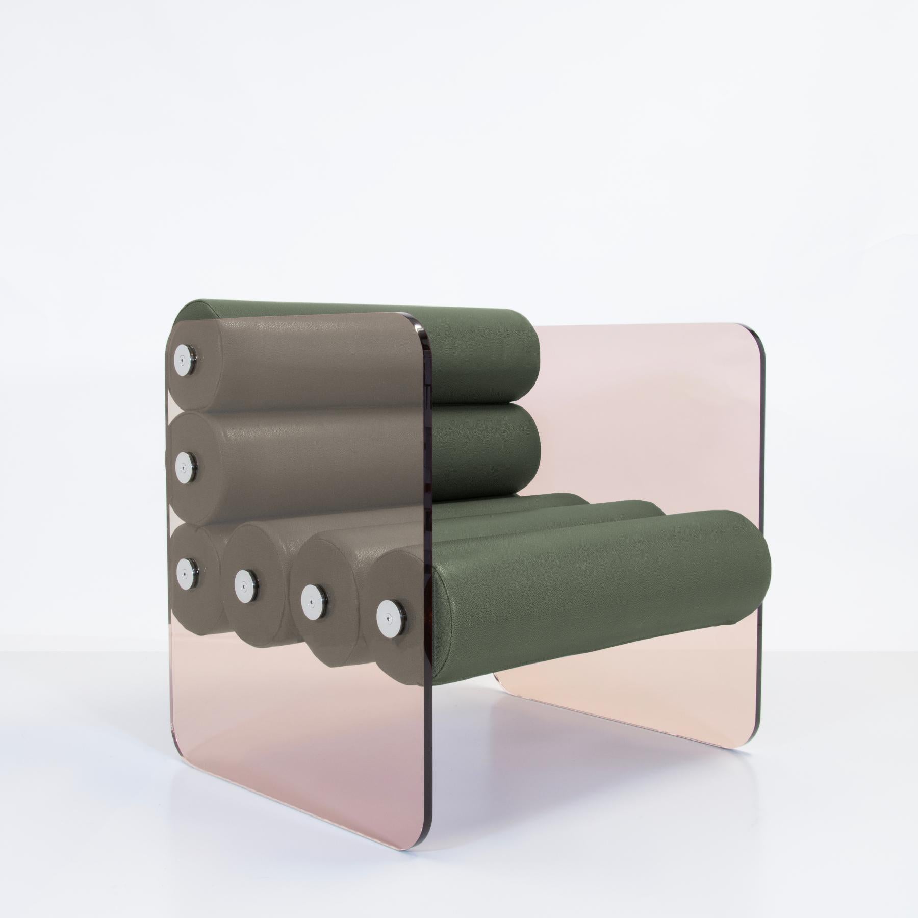 Design armchair Mw01 bronze, made in France, designed by Olivier Santini For Sale 6