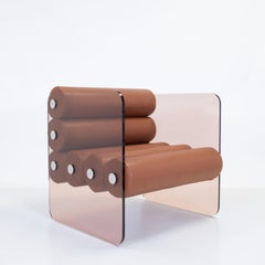 Fauteuil Design Mw01 en bronze, fabriqué en France, conçu par Olivier Santini