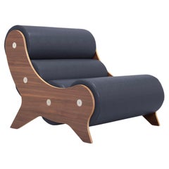 Design armchair Mw06 " Wood ", made in France, designed by Olivier Santini