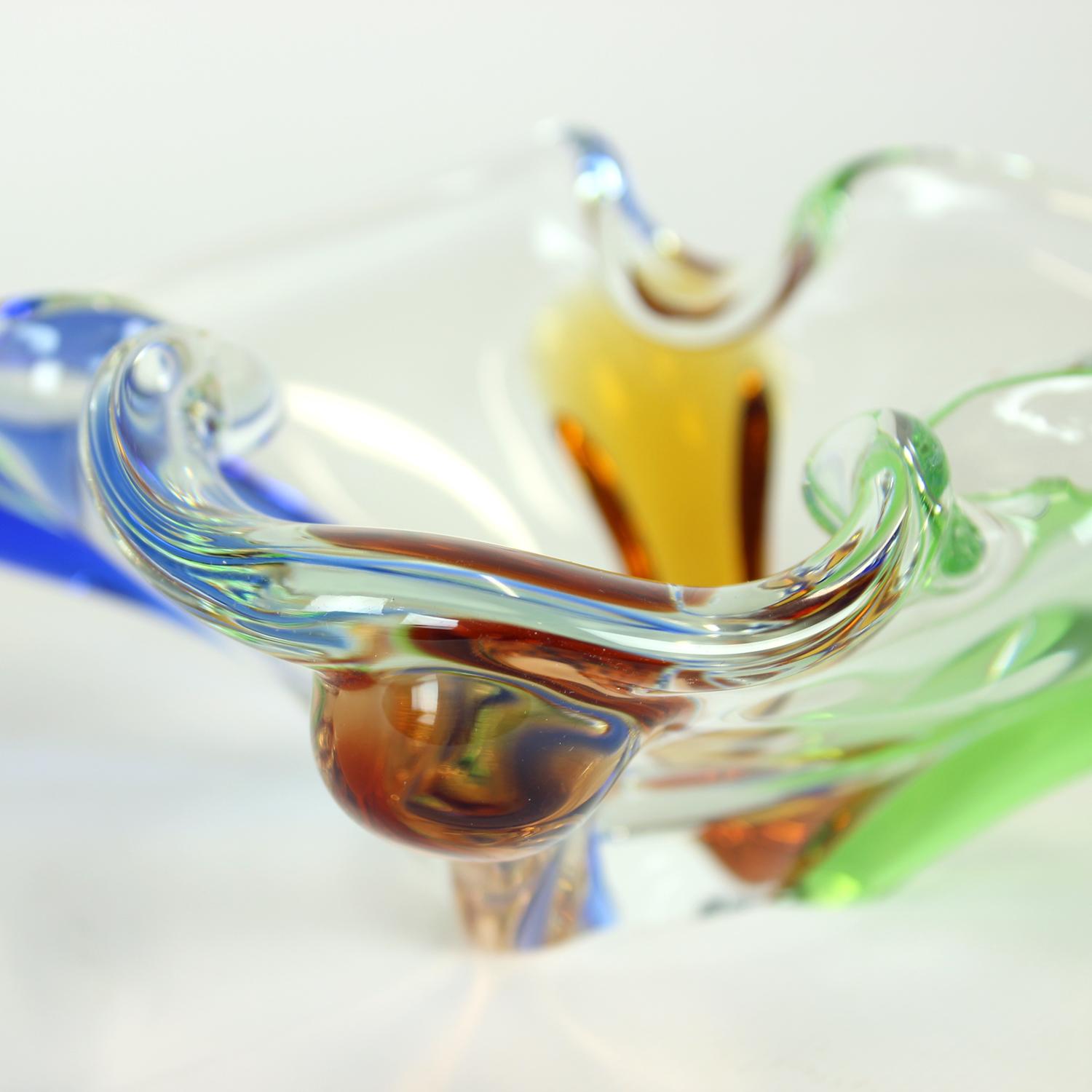 Verre d'art Design Art Rhapsody Collection Glass Bowl By Frantisek Zemek, Czechoslovakia 196 en vente