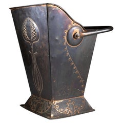 Design attributed to Robert Hilton. An impressive copper coal bucket