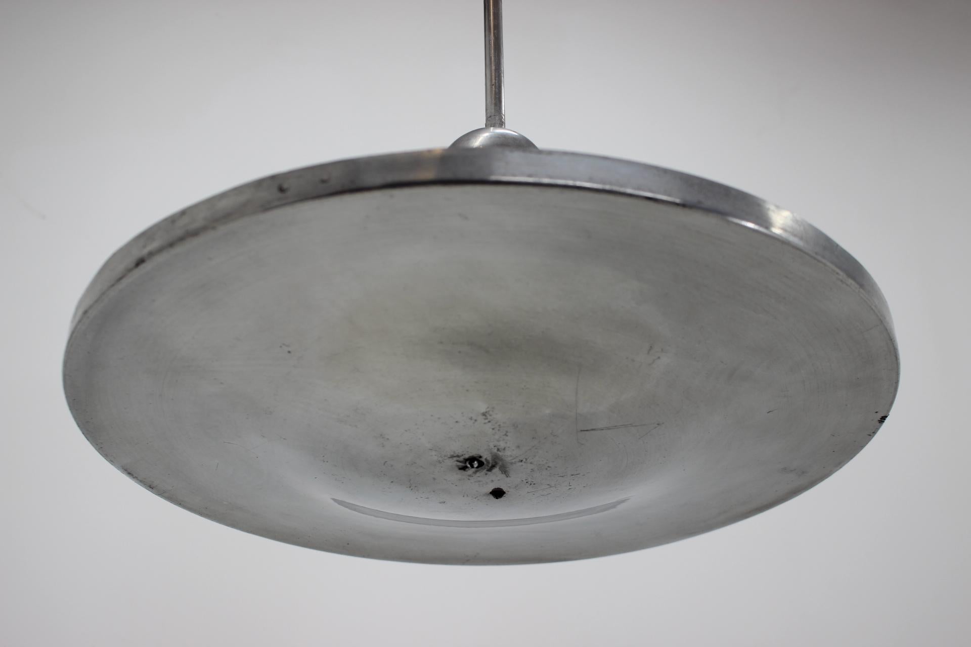 Tchèque Lampe à suspension en aluminium Bauhaus Design, années 1930 en vente