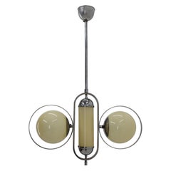 Design Bauhaus Chrome Pendant / 1930s