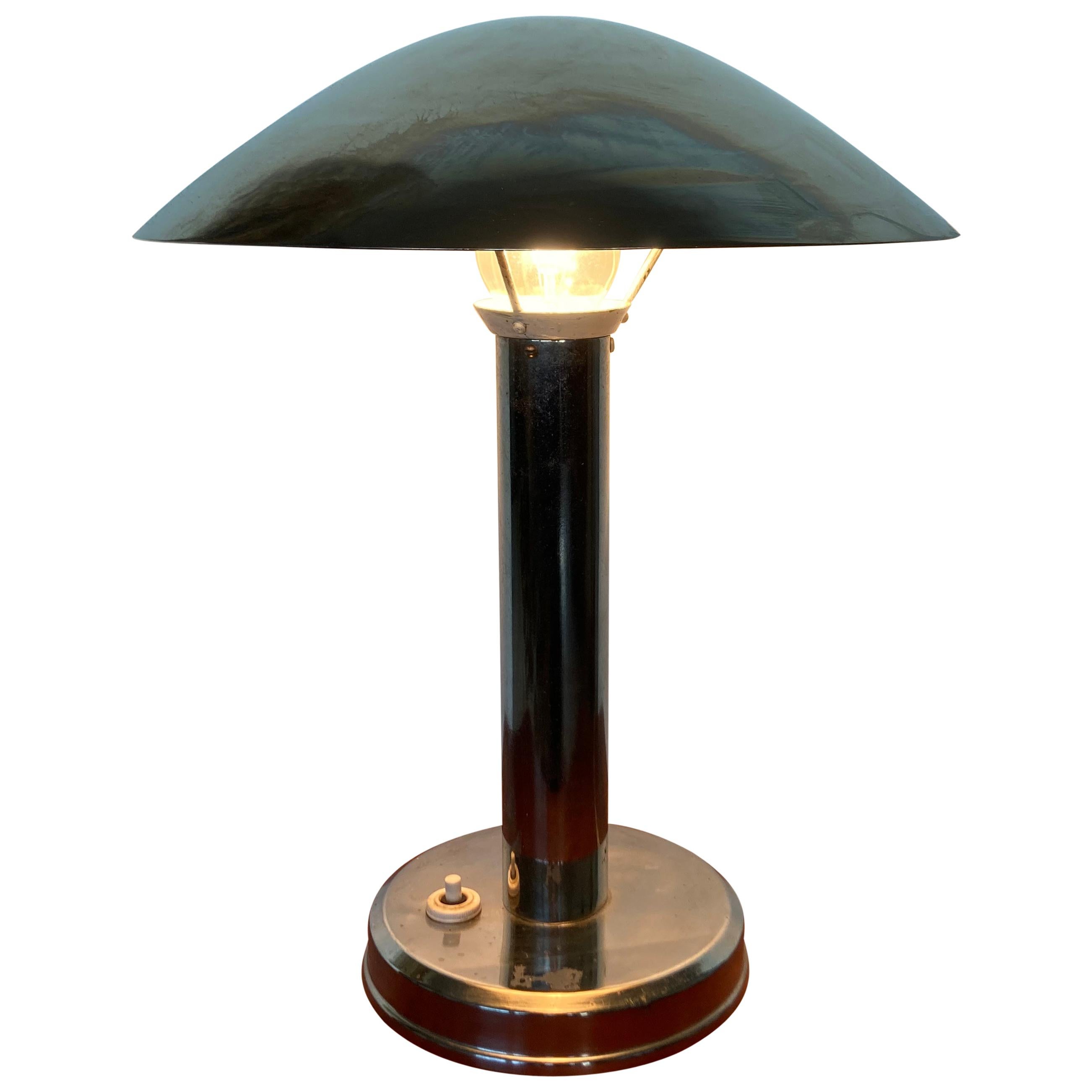 Design Bauhaus Chrome Table Lamp, 1930s