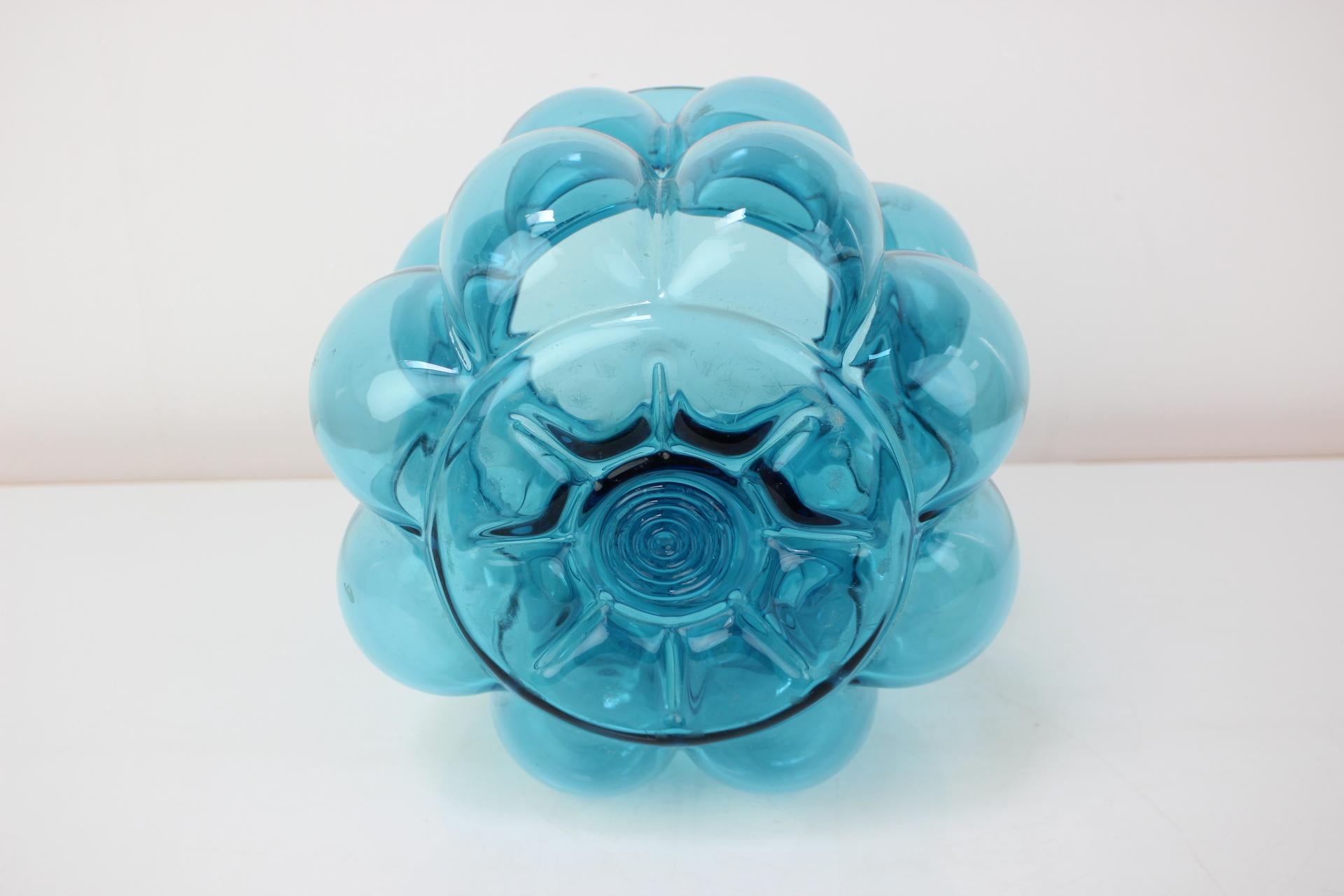 Mid-Century Modern Design Big Blue Vase, 1960s, Czechoslovakia