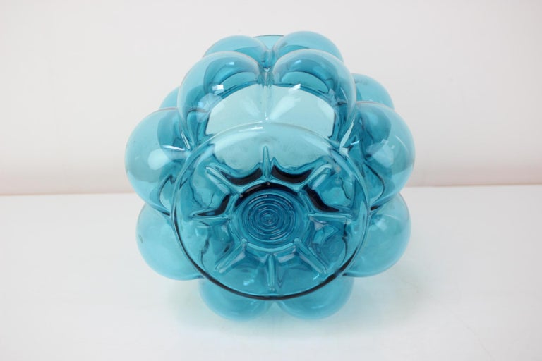 Mid-20th Century Design Big Blue Vase, 1960s, Czechoslovakia For Sale