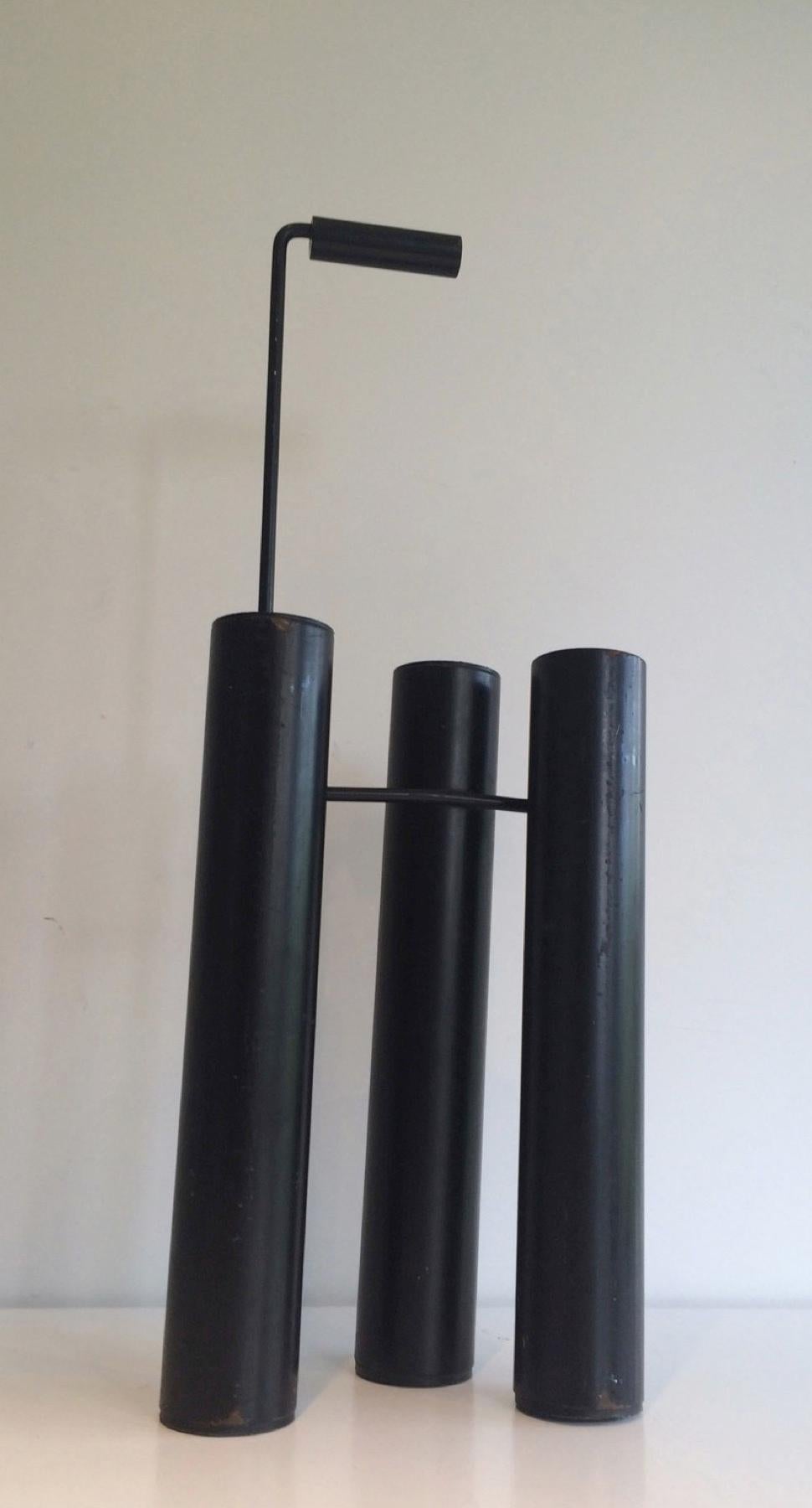 Design Black Lacquered Umbrella Stand In Good Condition For Sale In Marcq-en-Barœul, Hauts-de-France