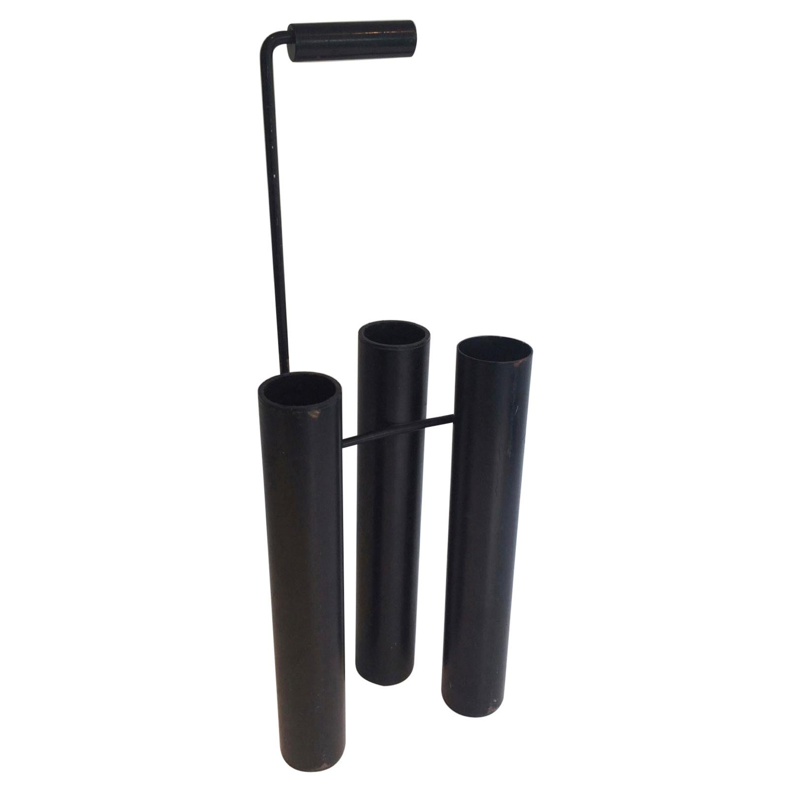 Design Black Lacquered Umbrella Stand For Sale