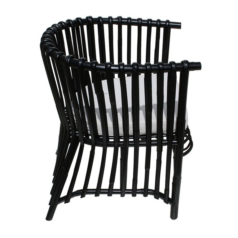 Design Black Rattan Armchair At 1stdibs