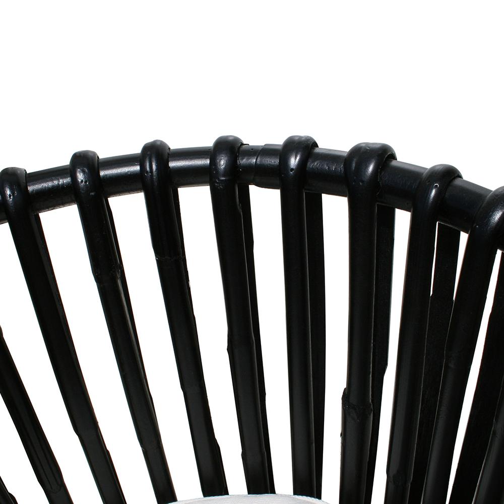 black cane armchair