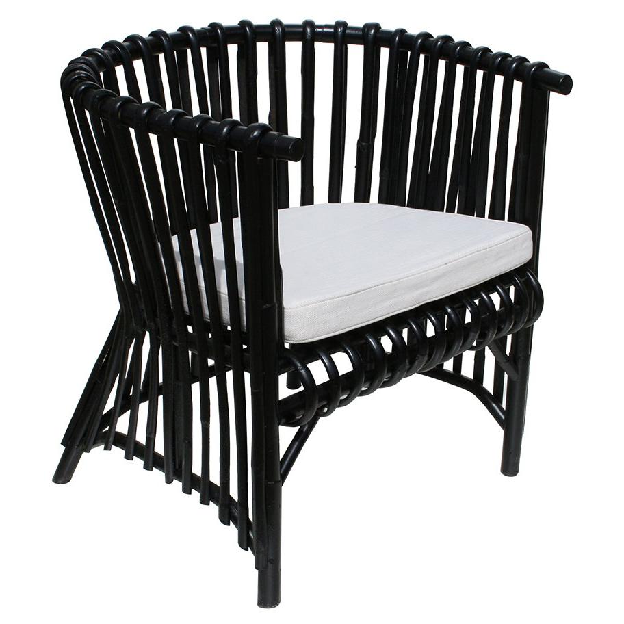 Design Black Rattan Armchair