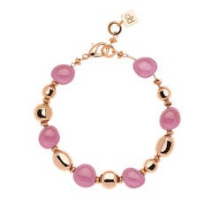 Design Bracelet in Sterling Silver Plated Gold 24 Karat and Olive Wood