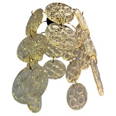 Design Brass and Glass Pendant / Chandelier by Zelezny Brod, 1970s