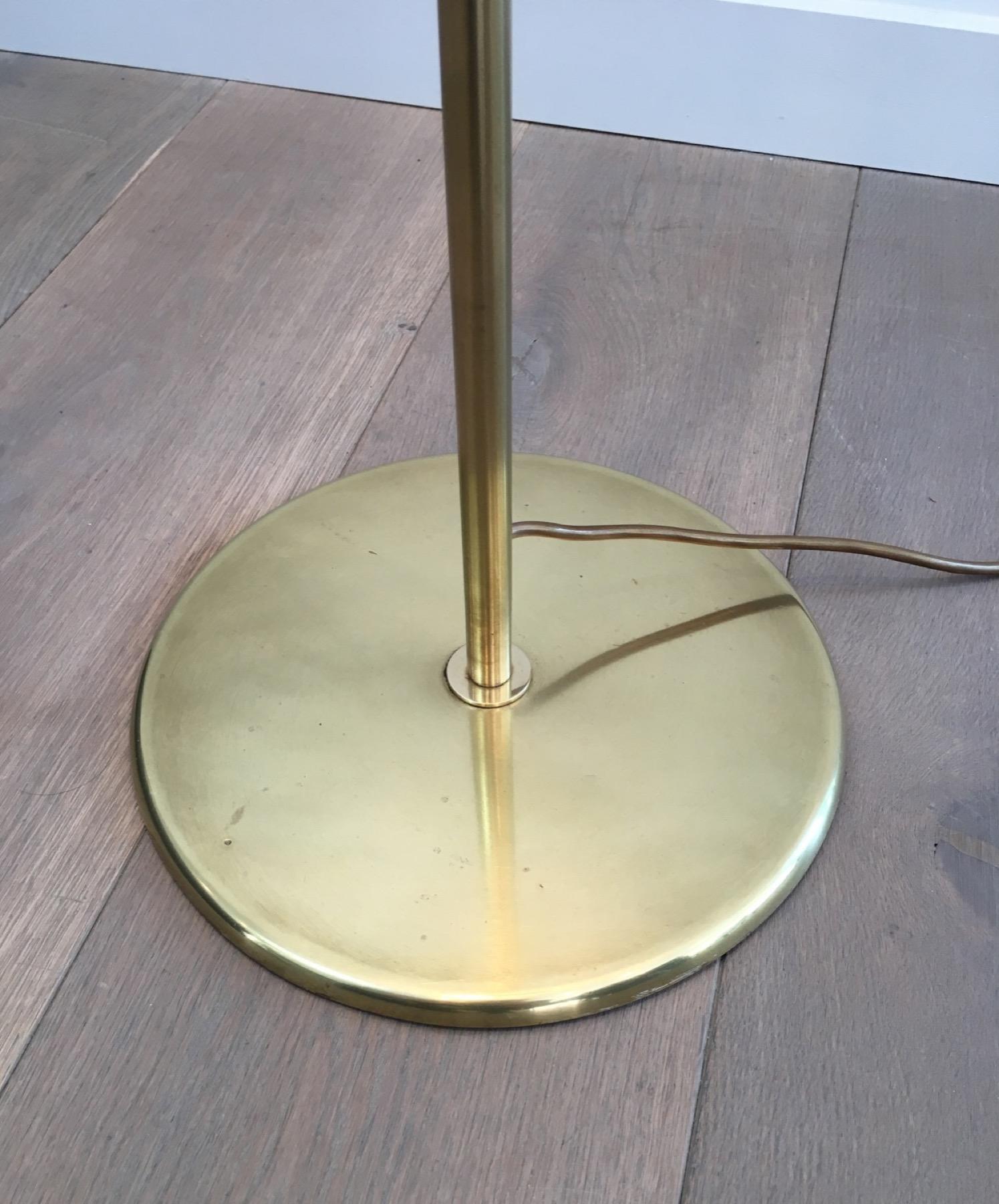 19th Century Design Brass Floor Lamp, French, circa 1970