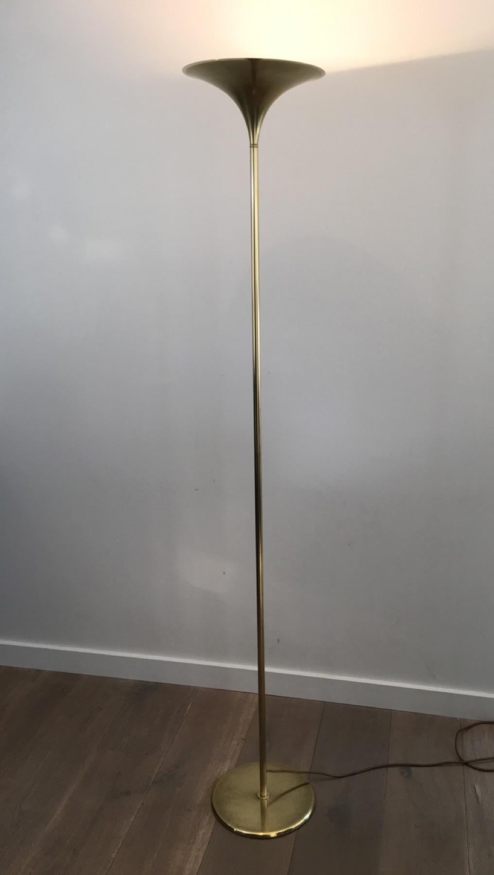 Design Brass Floor Lamp, French, circa 1970 2