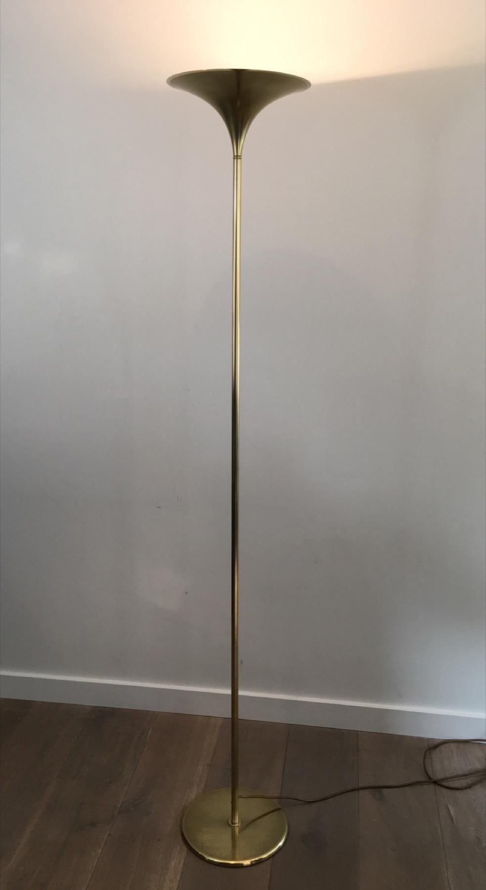 Design Brass Floor Lamp, French, circa 1970 3