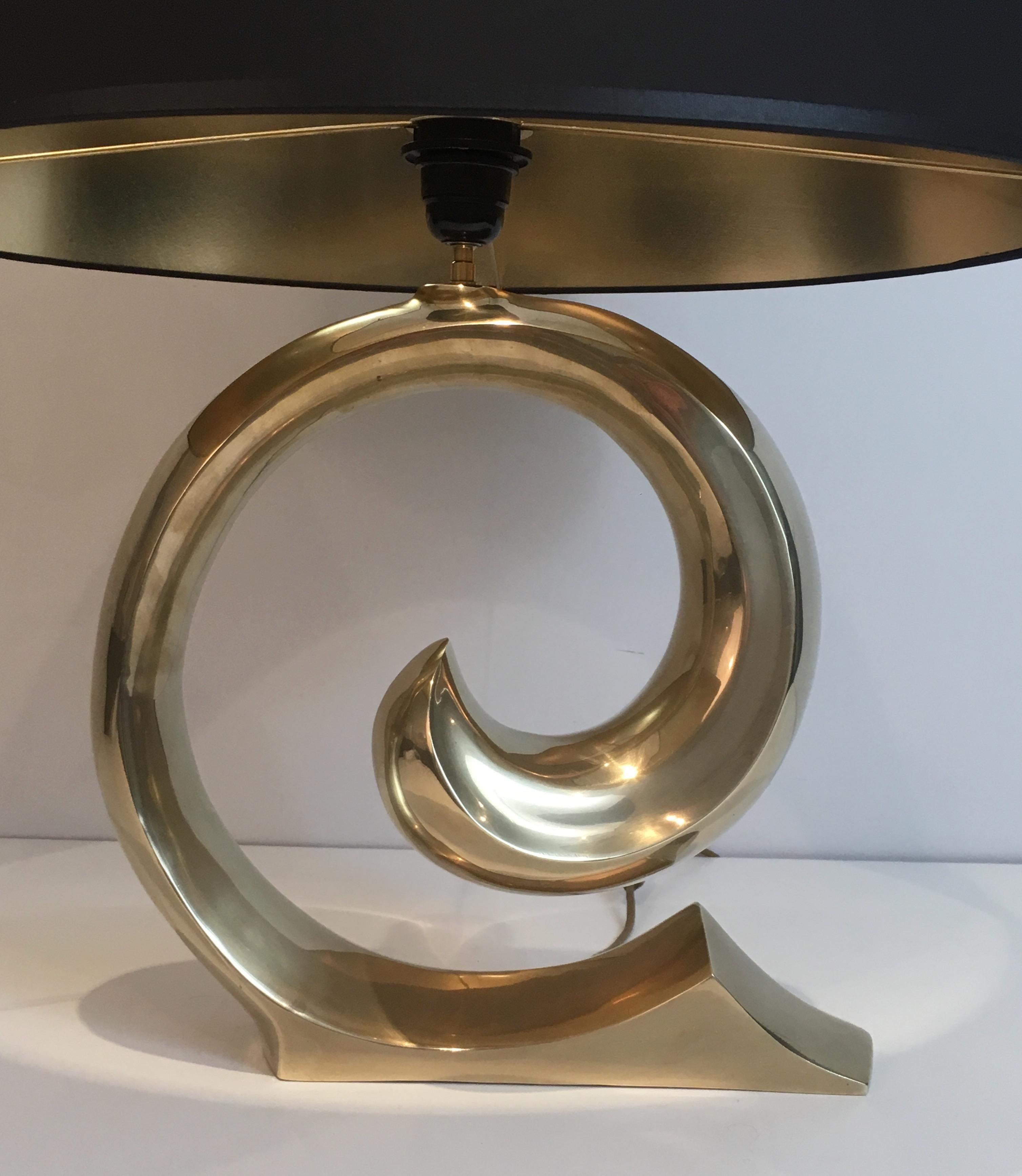 Design Brass Table Lamp, French, circa 1970 5