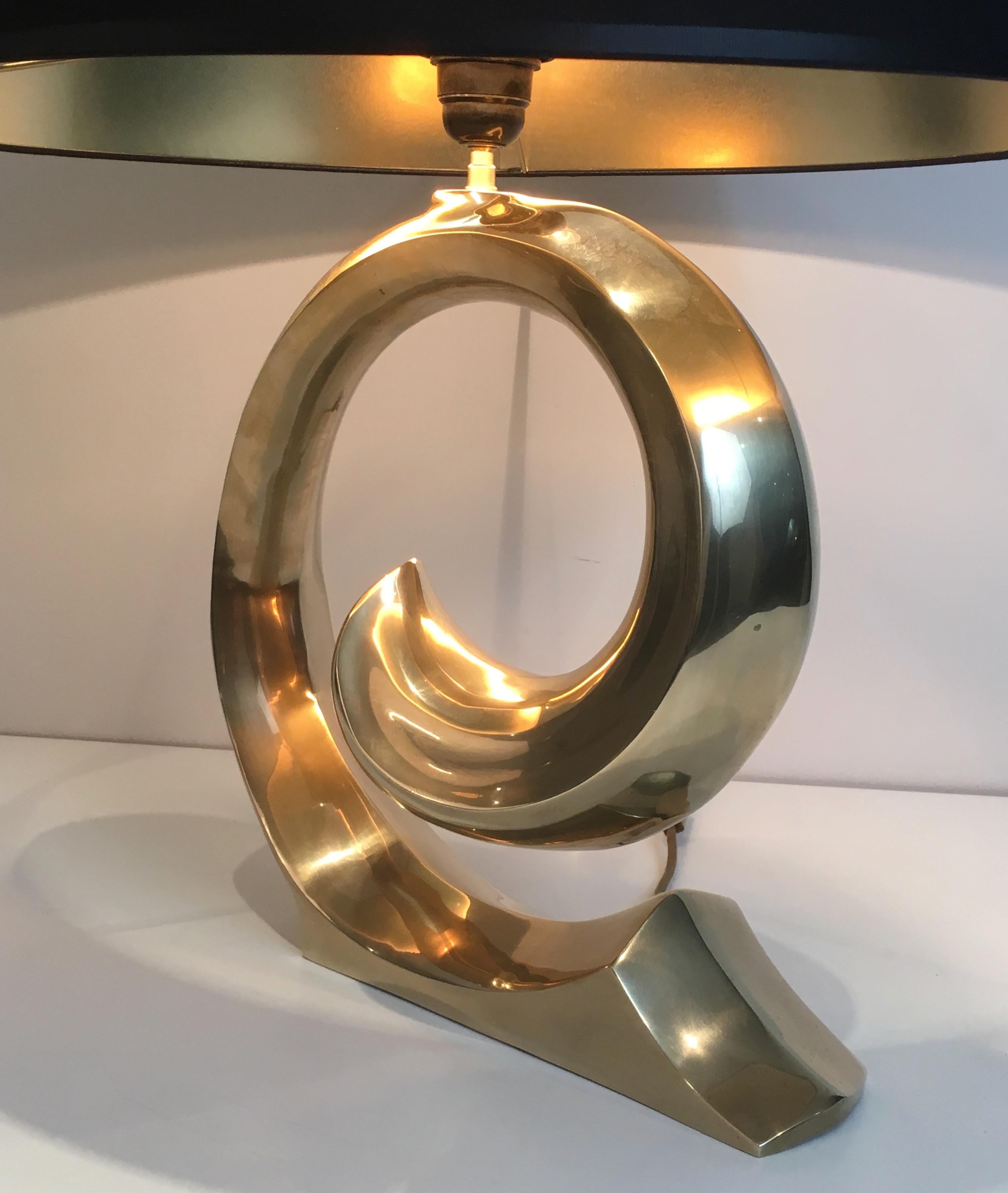 Design Brass Table Lamp, French, circa 1970 6