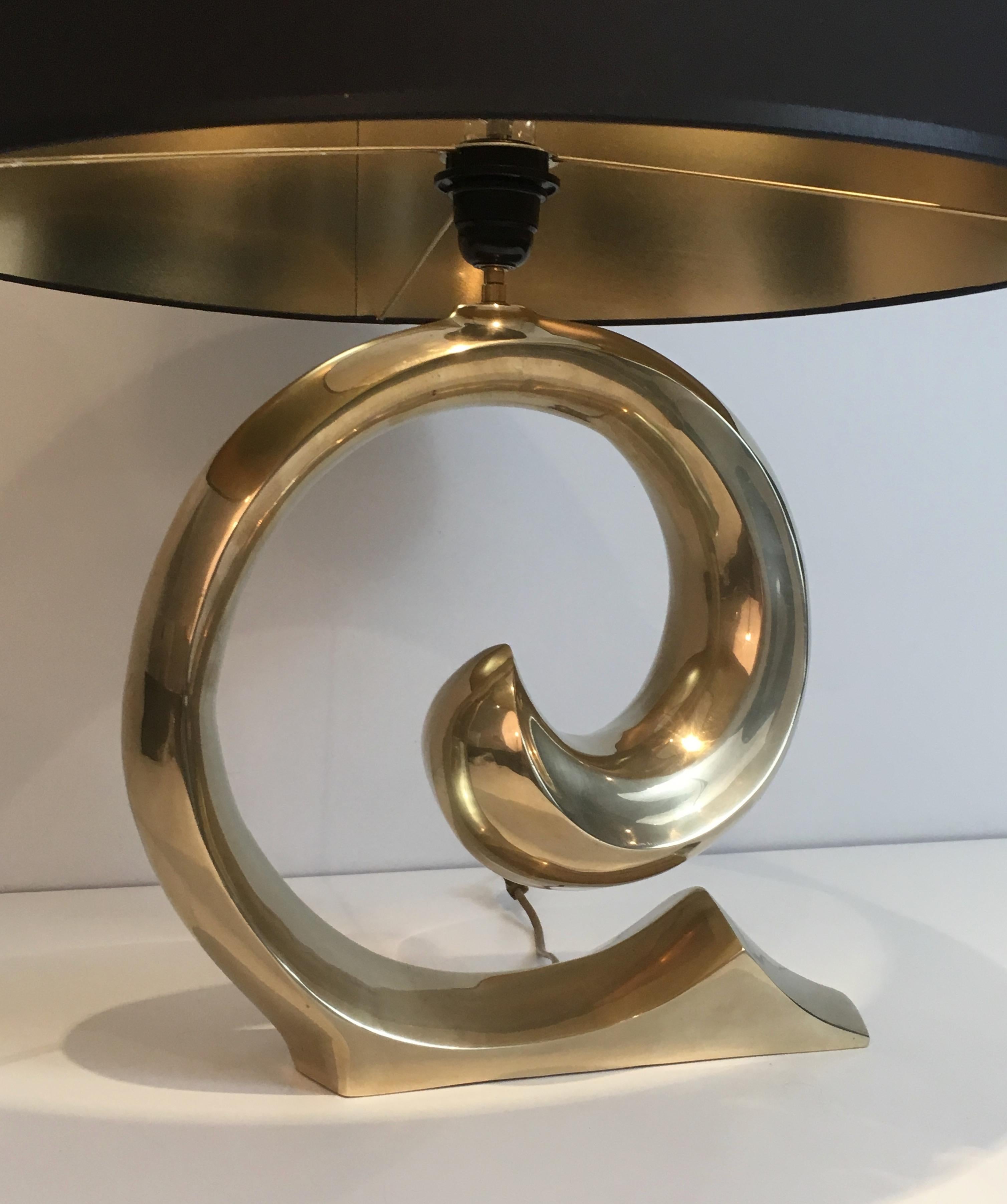 Design Brass Table Lamp, French, circa 1970 9
