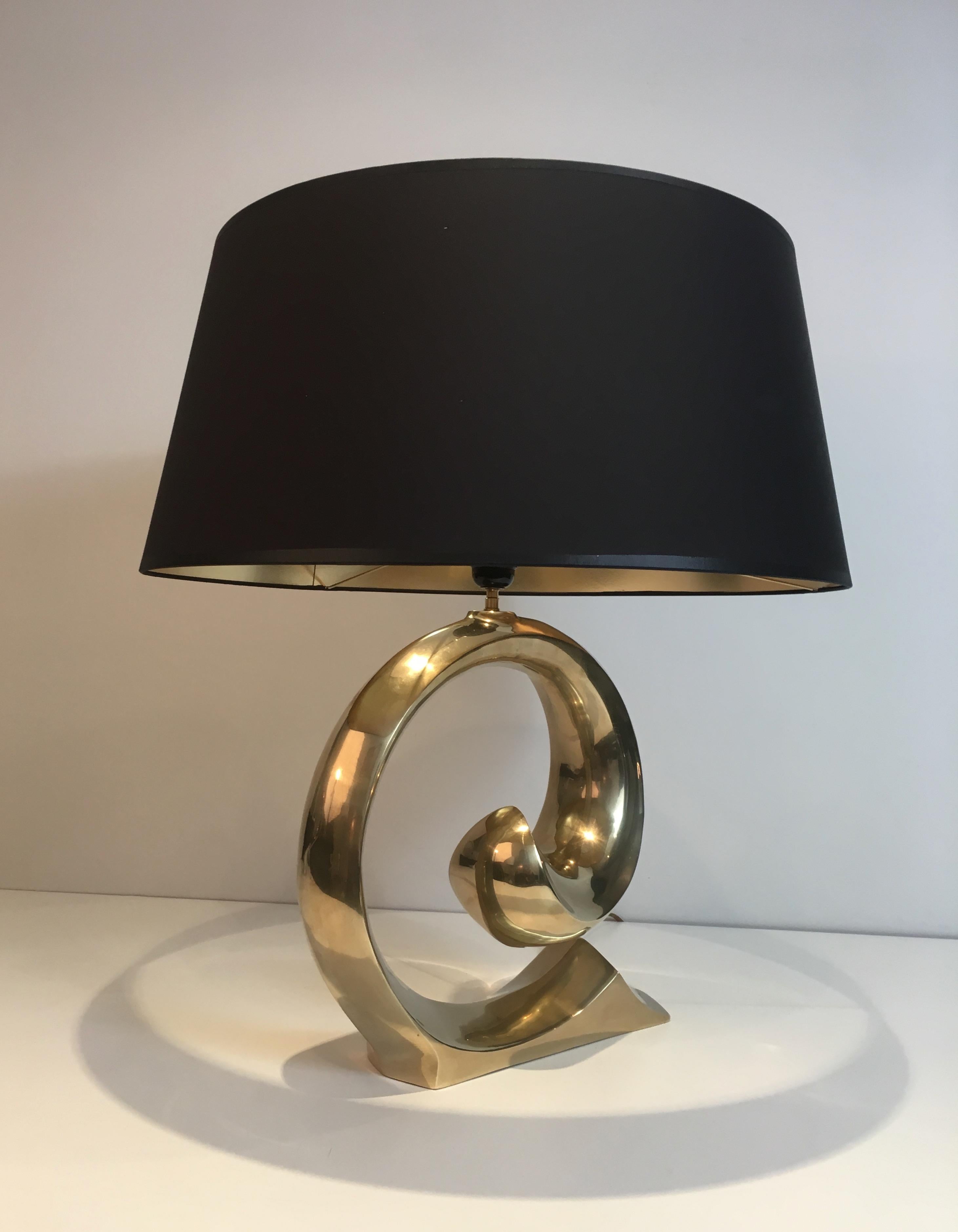 Design Brass Table Lamp, French, circa 1970 12