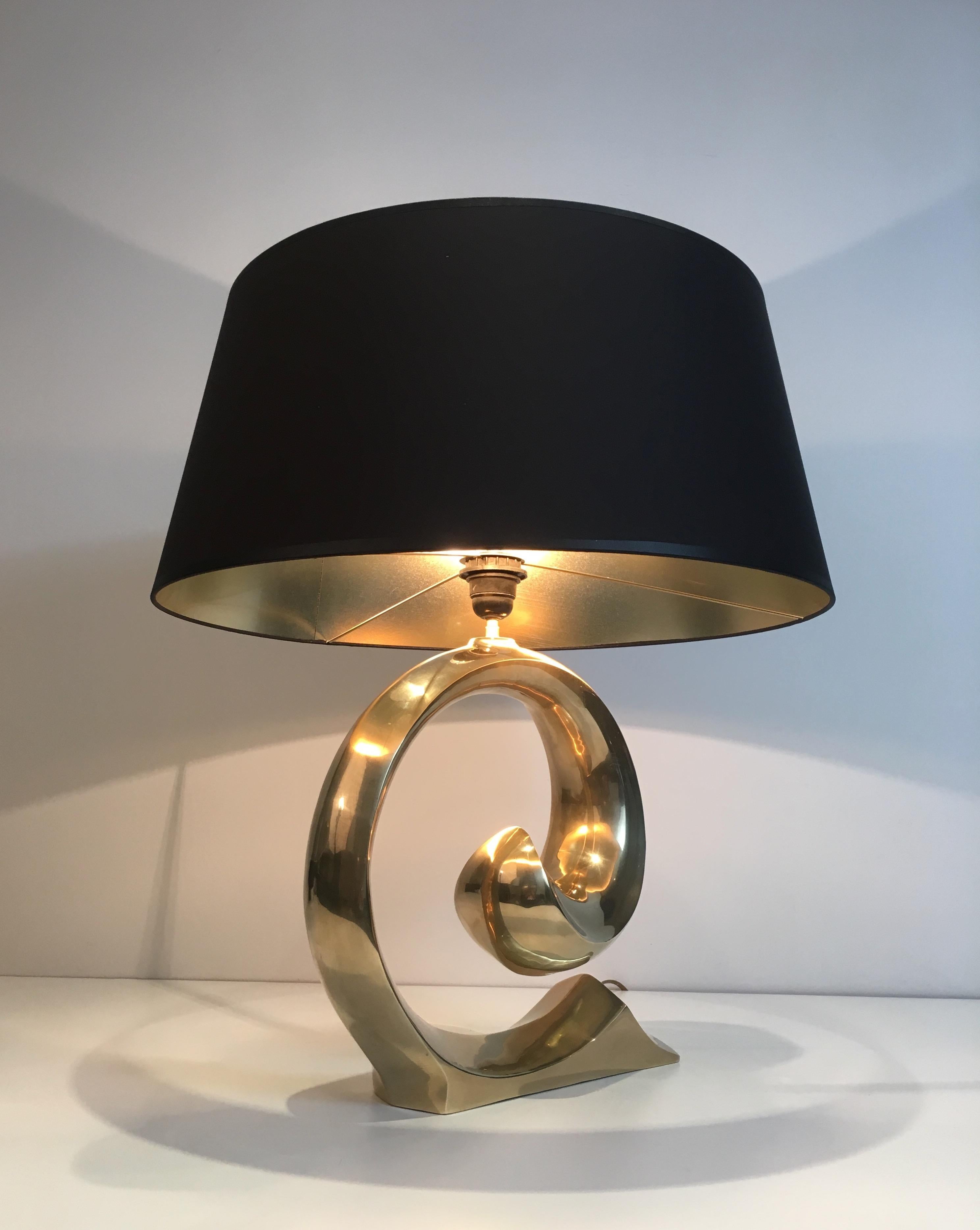 Design Brass Table Lamp, French, circa 1970 14