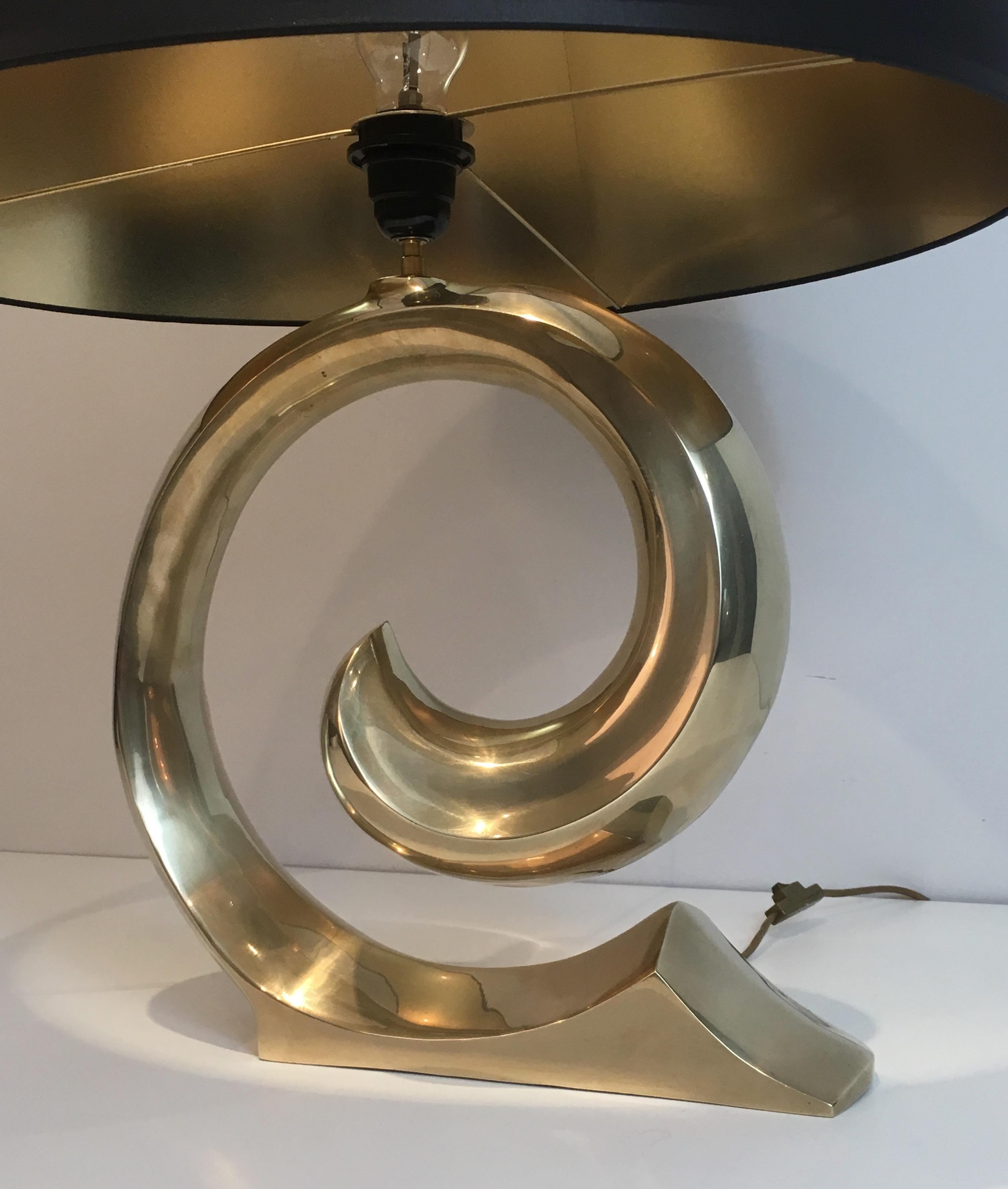 Design Brass Table Lamp, French, circa 1970 1