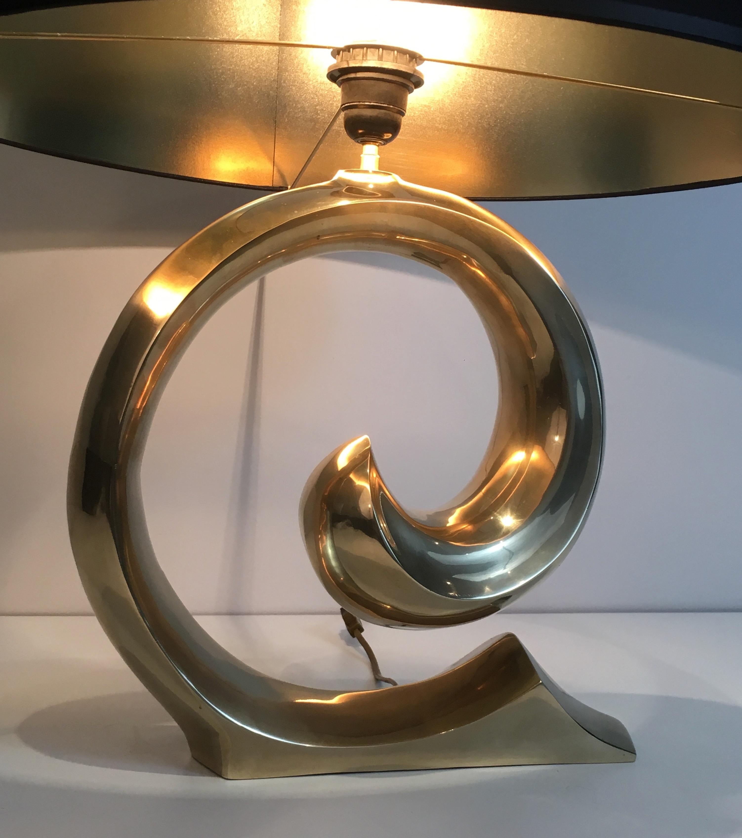 Design Brass Table Lamp, French, circa 1970 3