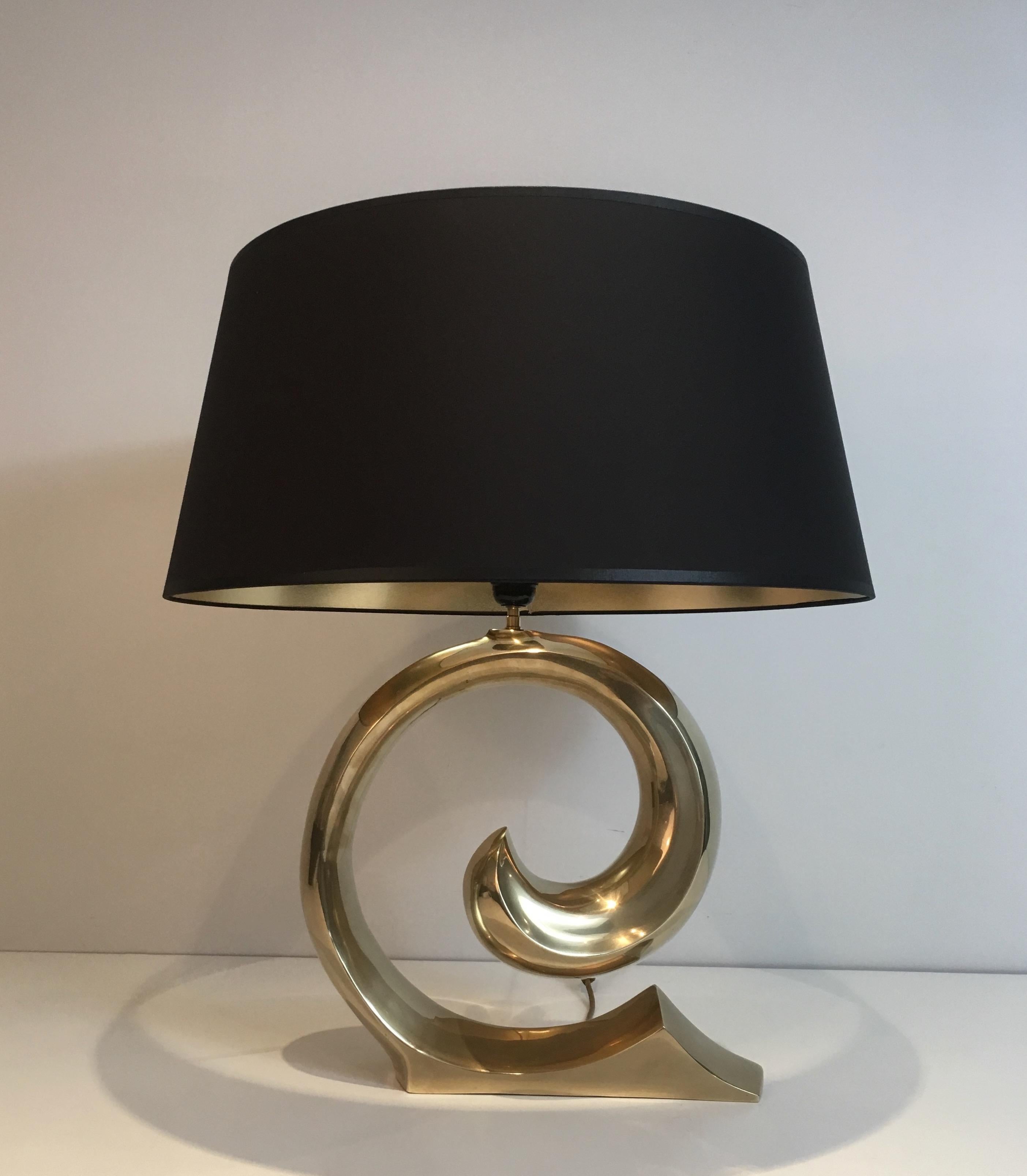 Design Brass Table Lamp, French, circa 1970 4