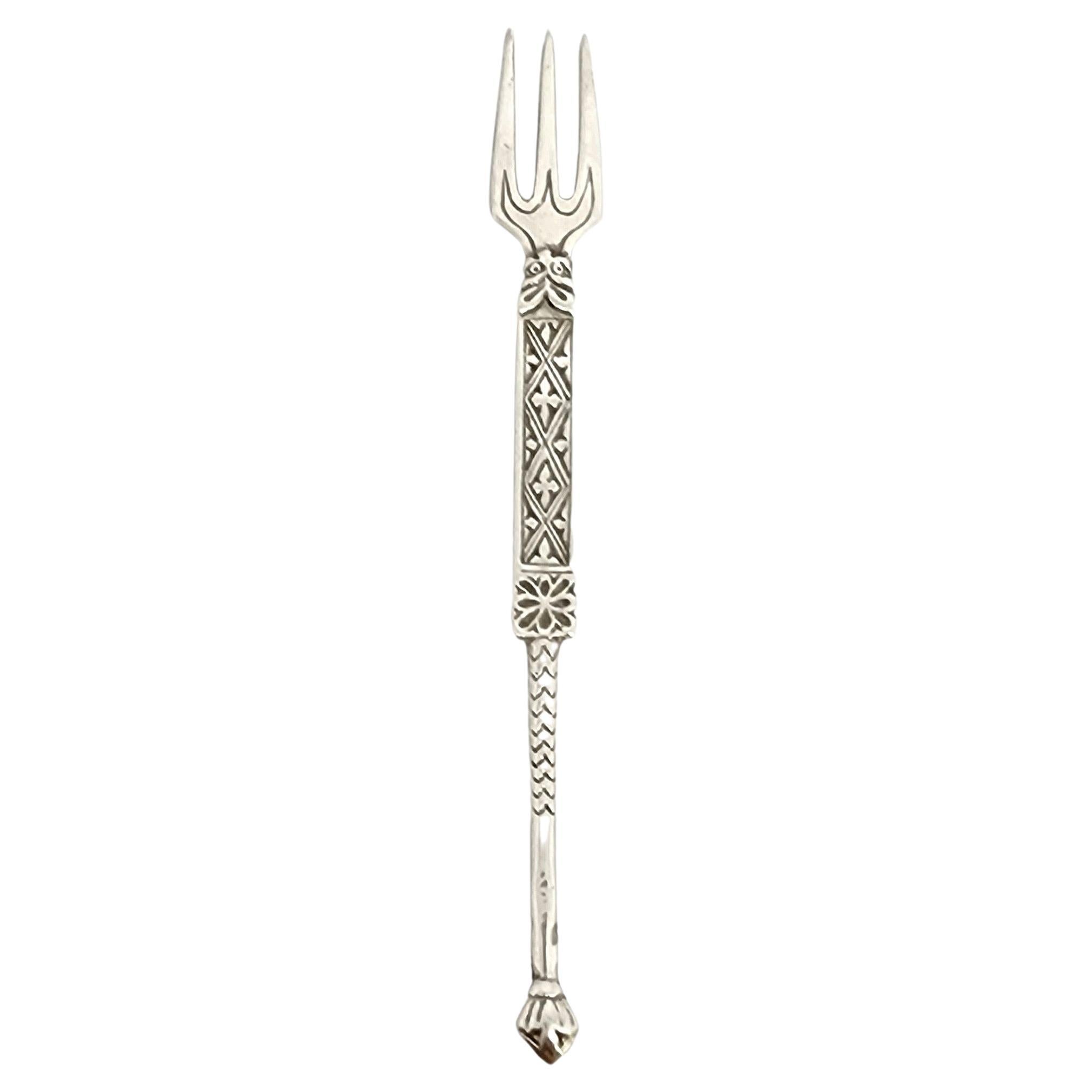 Design by A.H. Darby&Son Birmingham England Sterling Silver Nunnery Fork #13654