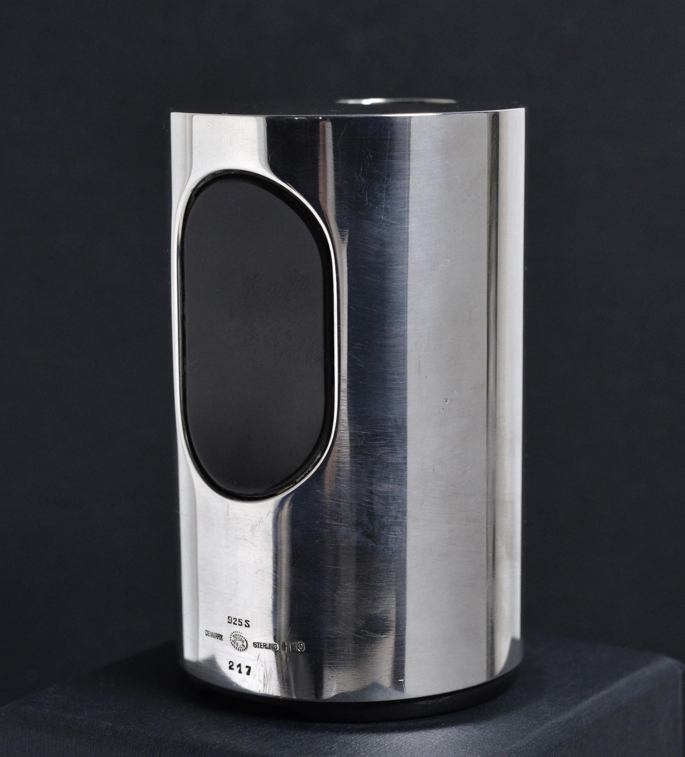 Modern Design by Georg Jensen Vintage Table Lighter Sterling Silver 