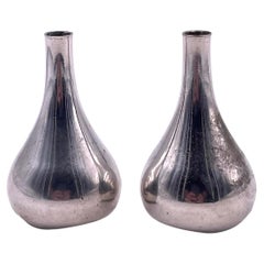 Design by Jens Quistgaard for Dansk Pair of Teardrop Candleholders